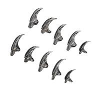 HAPINARY 10 Pièces Kit D'ongles Griffe D'aigle Strass Noirs Anneaux D'ongles Punk Rock Bagues Complètes Griffe De D'ongle Gothique Anneau D'ongle D'halloween Alliage De Zinc Black