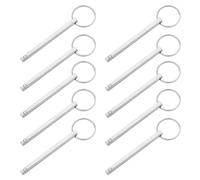 HAPINARY 10 Pièces Lot de Goupilles à Dégagement Rapide Rondes avec Boule Acier et Anneau Broches Sécurisées pour Attelage Tracteur Chariot à Benne Tondeuse et Usage Marin