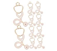 HAPINARY 10 pièces Nurse Stethoscope Pendant Charms DIY Jewelry Accessories Set Alloy Medical Theme For Creative Crafting