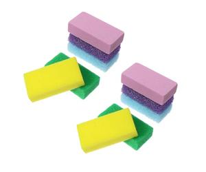 HAPINARY 10 Pièces Pierre Exfoliante Pieds en Pu Double Face, Élimine Callosités et Peau Dure, pour Pédicure en Voyage ou Salle de Bain, Douceur et Efficacité Garanties Couleur Aléatoire