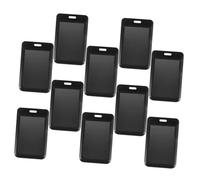 HAPINARY 10 pièces Porte Badge Rigide avec Fenêtre Transparente Étui Coulissant Vertical pour Cartes Identité Porte Carte Professionnel pour Bureau École et Usine