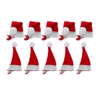HAPINARY 10 Pinces à Cheveux de Bonnet de Père Rouge en Tissu avec Clip Alligator pour Fête de Fin D'année, Accessoires Coiffure Festifs pour Filles et Tout-petits