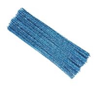 HAPINARY 100 Bâtonnets Torsadés en Chenille Pailletée Bleu Marin 100 Pièces pour Loisirs Créatifs Fournitures Artistiques DIY Accessoires de Bricolage pour Garçon et Filles et