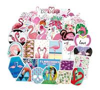 HAPINARY 100 feuilles Autocollants Flamingo Imperméables pour Valise et Ordinateur Décoratifs Créatifs pour Garçon Fille Kit Stickers Scrapbooking Étanches