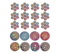 HAPINARY 100 Pièces Boutons en Bois Imprimés Arbre de Vie, Légers et Polyvalents pour Décoration de Vêtements et Embellissements Maison, Style Artistique Vintage Rustique