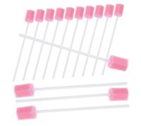 HAPINARY 100 pièces Lot de Bâtonnets Mousse Usage Unique pour Soin Buccal Rose Nettoyage Doux des Dents et Gencives Usage Hygiénique et Pratique pour Hygiène Orale Quotidienne