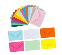 HAPINARY 100 pièces Lot de Enveloppes Colorées Petites pour Cartes et Lettres Enveloppes Photo Budget Multi Couleurs Compactes et Opaques pour Invitations et Économies