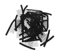 HAPINARY 100 Pièces Peignes à Clips pour Perruques Dents Noirs Accessoires Fiables et Confortables pour Fixation de Postiches et Extensions Compatibles Multiples Styles Usage et Ergonomique