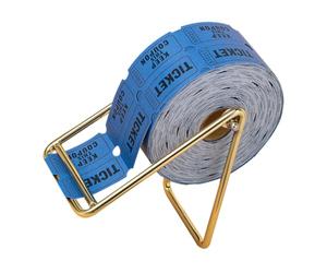 HAPINARY 1000 Pièces Billets de Tombola en Métal Bleu, Fête Halloween | Distribution Organisée pour Bénévoles et Stand, Souches Papier, Lot Support Doré