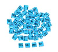 HAPINARY 100pièces Bague De Patte Oiseau à Clipser Numérotée pour Pigeons Pigeons Étrangers Volailles Pinsons Inséparables Cailles Bleu Ciel