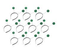 HAPINARY 10pcs Élastiques à Cheveux Bandeau Argenté et Antenne Adulte, Accessoires pour Déguisement Extraterrestre, Bandeau D'antenne Polyvalent en Plastique pour Cosplay