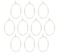 HAPINARY 10pcs Grandes Boucles D'oreilles Créoles Rondes en Acier Inoxydable Doré, Légères et Élégantes, Éclat Solide, pour Soirées et Rendez-