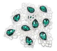 HAPINARY 10pcs Pendentifs de Feuille en Alliage et Acrylique, Décorations Solide et Fines pour Diy, Accessoires Chic pour Bijoux et Collection Personnelle