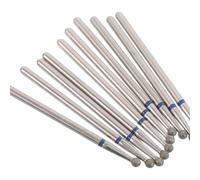 HAPINARY 10pièces Forets à Ongles Carbure de Silicium pour Manucure Russe Accessoires Professionnels pour Retrait des Cuticules Polissage et Lissage Kit Polyvalent pour Salon et Usage