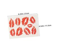 HAPINARY 10pièces Tatouages Temporaires Saint-valentin Autocollants Lèvres Rouges Décorations Corps Visage Filles Garçon Fille Fête Anniversaire