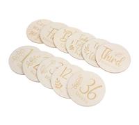 HAPINARY 11pièces Disques Hebdomadaires Bois Doubles Face De Cartes Rondes Pour Suivi Des Progrès De Né Et Photo Souvenir