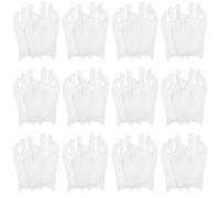 HAPINARY 12 Paires de Moufles Hydratants en Coton Blanc, Souples et Confortables, sans Doigts Pouce et Index, Travail et Occasions Formelles