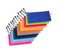 HAPINARY 12 Paquet de Rangement en Tissu Oxford Fermeture Éclair, Pochette Porte-documents Facile à Transporter, Lot de 12 pour Bureau et Voyage Couleur Aléatoire