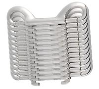 HAPINARY 12 Pièces Double Boucle Laisse pour Chien Rétractable Mousquetons pour à La Laisse du Chien Animal De Compagnie Laisse De Chien De Tête Chenil Chien Alliage De Zinc Silver