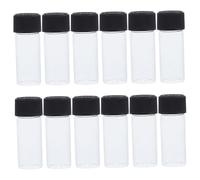 HAPINARY 12 pièces Flacons Verre Rechargeables avec Couvercle Étanche Flacons de Voyage Fuite pour Huiles Essentielles et Cosmétiques Transparent et Durable
