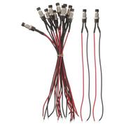 HAPINARY 12 Pièces Noir Bouton Poussoir Momentané Mini 7mm Précâblé 2 | Remise à Zéro Automatique, pour Panneaux, Contacts Plaqués Or, Modules Capteurs et Circuits Hobby