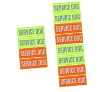 HAPINARY 12 Pièces Patches Réfléchissants pour Service Autocollants pour Animaux avec Inscription Service Dog