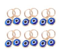 HAPINARY 12 pièces Porte-clés Evil Eye Métal Pendentif Sac à Main Bleu Turc Breloques Artisanales pour Femmes Décoration Polyvalente pour Usage Quotidien et Fêtes