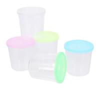 HAPINARY 12 Pièces Tasse Transparente Coupes à Parfait Transparentes méduse Trousse Sundae de Plein air infuseur Verser Rouge mug Transparent Tube Aquarium Tasses Tasse de Fleur Tasse Betta