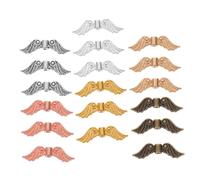 HAPINARY 120 pièces Perles Intercalaires Forme Aile Alliage de Zinc pour Fabrication de Bijoux DIY Perles Petites pour Bracelet Charms Ailes Ange Durables et Résistants Lot pour Création