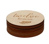 HAPINARY 12pièces Disques Bois Pour Cartes Double Face Pour Capturer Les Moments Précieux Des Nouveaux-nés