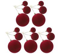 HAPINARY 15 Pièces Boules en Velours Rouges 15 Pcs 5-8 CM - Décorations de Sapin de Noël Incassables, Mini-Ornements Saint-Valentin pour Décoration Festive et Suspensions D’Arbres de Fête