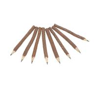 HAPINARY 15 Pièces Stylo aboiement Garçon fille crayons de rustiques d'arbre crayons d'écorce pour croquis bifurquer pâte à brin Journal Brun