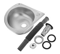 HAPINARY 1ensemble Évier Acier Inoxydable Multifonctionnel Pour Camping-car Évier Compact Forme De Ventilateur Pour Lavage De Légumes Et Vaisselle Installation Facile Pour Petites Espaces