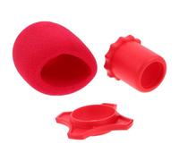HAPINARY 1ensemble Kit de Protection Microphone à Main avec Bonnette Anti-vent Mousse Anneaux Antidérapants Silicone et Support Stabilisateur Couverture Micro Anti-roulis pour Performances