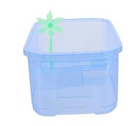 HAPINARY 1ensemble Réservoir à Tortue Plastique Bac pour Reptiles Boîte De Nourrissage pour Tortues Étanche Et Sécurisé Petit Modèle Bleu