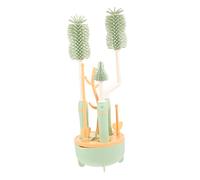 HAPINARY 1ensemble Set De Brosses De Nettoyage Pour Biberons Avec Support Brosse à Brosse à Téton Pour Entretien Facile Des Contenants Pour Bébés Couleur Verte