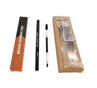 HAPINARY 1ensemble Set De Outils De Modelage De Barbe Template Crayon à Barbe Et Brosse Pour Style Et Naturel