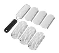 HAPINARY 1ensemble Set Pédicure Professionnel avec Râpe à Pied Acier Inoxydable Détachable Lames de Remplacement Fines et Épaisses Outils Réutilisables pour Éliminer Callosités et Peaux