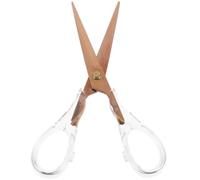 HAPINARY 1pièce Ciseaux Tailleur Acier Inoxydable Doré avec Poignée Acrylique Transparente Coupe Précise pour Couture Bureau et Loisirs Créatifs Usage Maison et Scolaire Couleur Aléatoire
