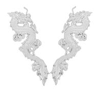 HAPINARY 2 pièces Autocollants Extérieurs Voiture Emblèmes Alliage Zinc Dragon Chinois Décoration Carrosserie SUV et Voiture Robuste