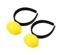 HAPINARY 2 Pièces Bandeau Drôle Bandeau Drôle Casque De Nouveauté Au Citron Accessoire De Cheveux Habiller Les Cheveux Fruit Casque De Fête Pour Enfants Cerceau De Polyester Jaune