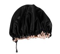 HAPINARY 2 Pièces Bonnet de nuit réglable à double couche grand bonnet de bonnet en satin pour dormir bonnet de femme bonnet femme bonnet de cheveux chapeau de couchage