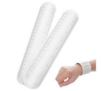 HAPINARY 2 Pièces Bracelets Mémo Silicone Réutilisables Effaçables Bracelet Bloc-notes Portable avec Règle Intégrée Bandeau Poignet Pratique pour Notes et Rappels