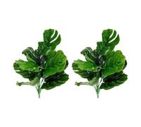 HAPINARY 2 Pièces Branches de Palmier Artificielles Vertes en Plastique