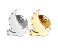 HAPINARY 2 Pièces Broche Paix Oiseau Alliage Épingles Col Lapel Symbole Justice pour Femmes Accessoires Bénévolat et Quotidien Bijoux Culture Paix