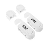 HAPINARY 2 Pièces Child Safety Cabinet Door Freezer Door Lock with Password Verrou Placard Code White Abs