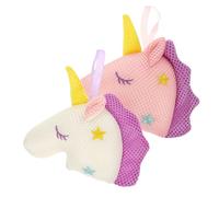 HAPINARY 2 pièces Éponge de Bain Exfoliante Maille Forme Licorne Blanche et Rose Riche pour Homme Femme et Garçon Fille Accessoire Bain et Délicat