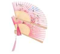 HAPINARY 2 Pièces Éventail Pliant Rétro Chinois Éventail à Main Élégant pour Décoration et Danse Accessoire Photo Vintage Pratique et