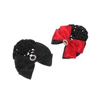 HAPINARY 2 Pièces Filet à Cheveux Bowknot avec Nœud Satin et Maille Filet Professionnel pour Chignon Accessoires Coiffure pour Femmes Restauration Hôtellerie et Services