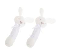 HAPINARY 2 Pièces Jouets à Secouer Anneaux Sensoriels Lapin Souple pour Rattle Mignon pour Coordination Main Œil et Développement